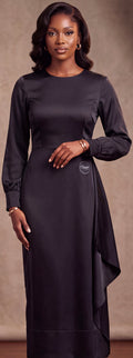 Black midi dress