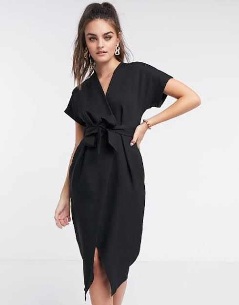 Black wrap dress