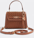 Mini tan crochet bag