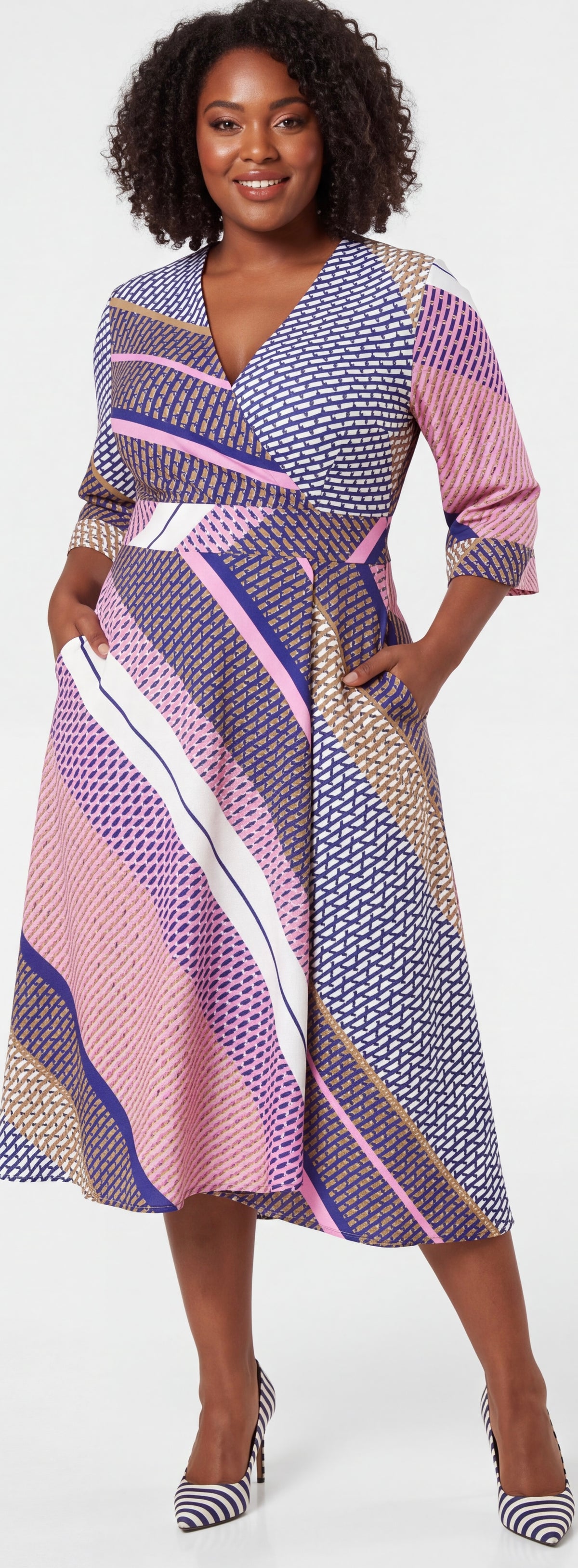 Midi print dress