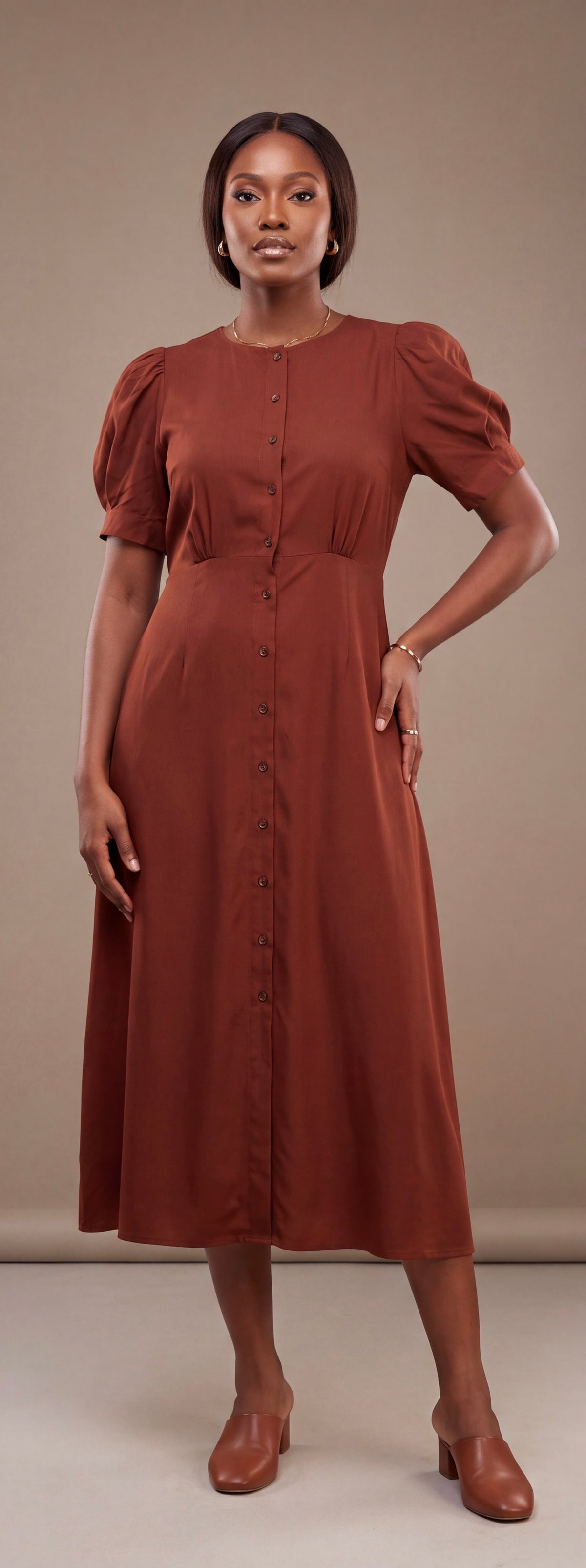 Mud midi dress