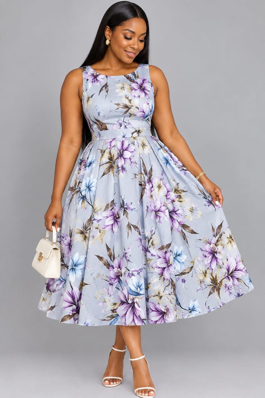 Floral print dress