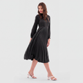 Black skater midi dress
