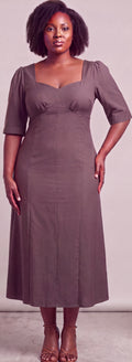 Black midi dress