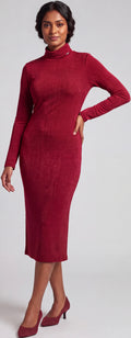 Midi red dress