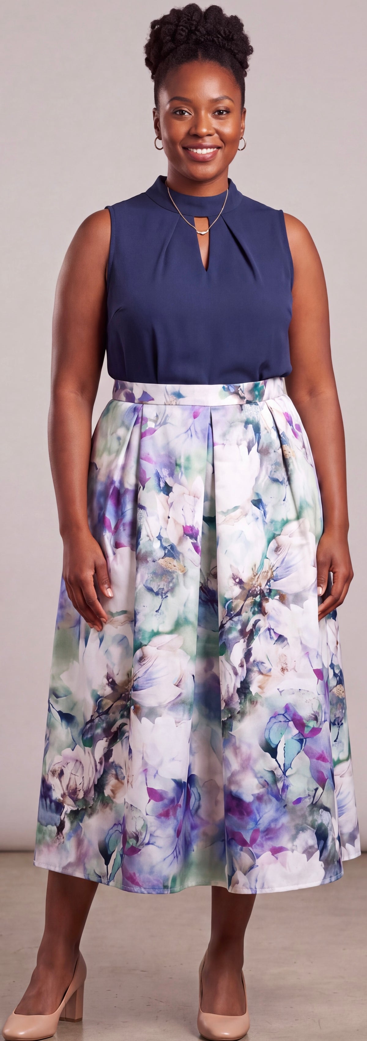 2 in 1 print dress