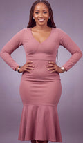 Blush flair dress