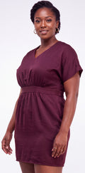 Wine mini dress