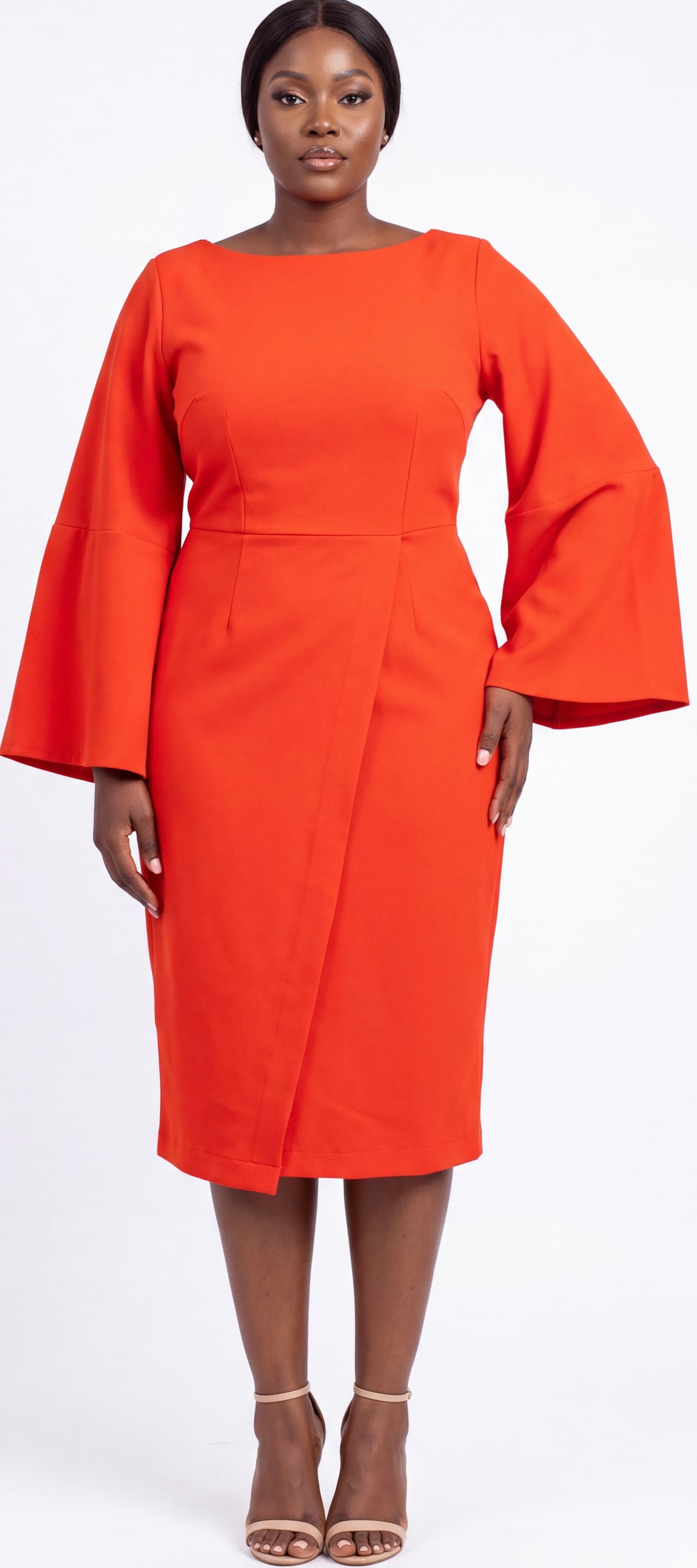Midi orange dress