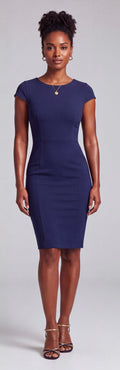 Navy body con dress