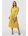 Yellow pleater dress
