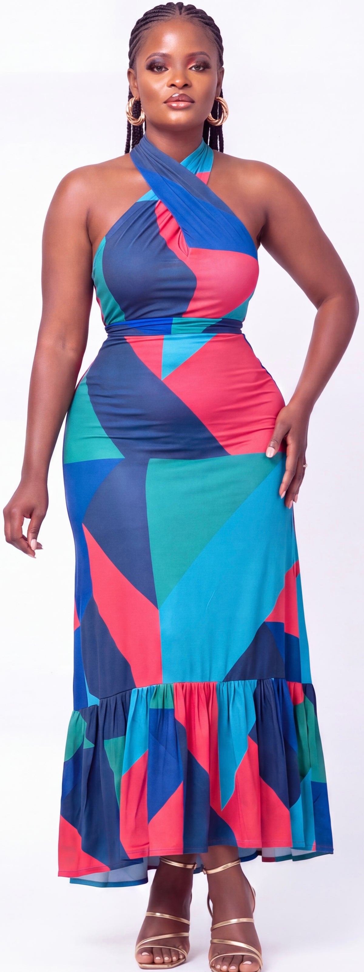 Asymetrical maxi dress