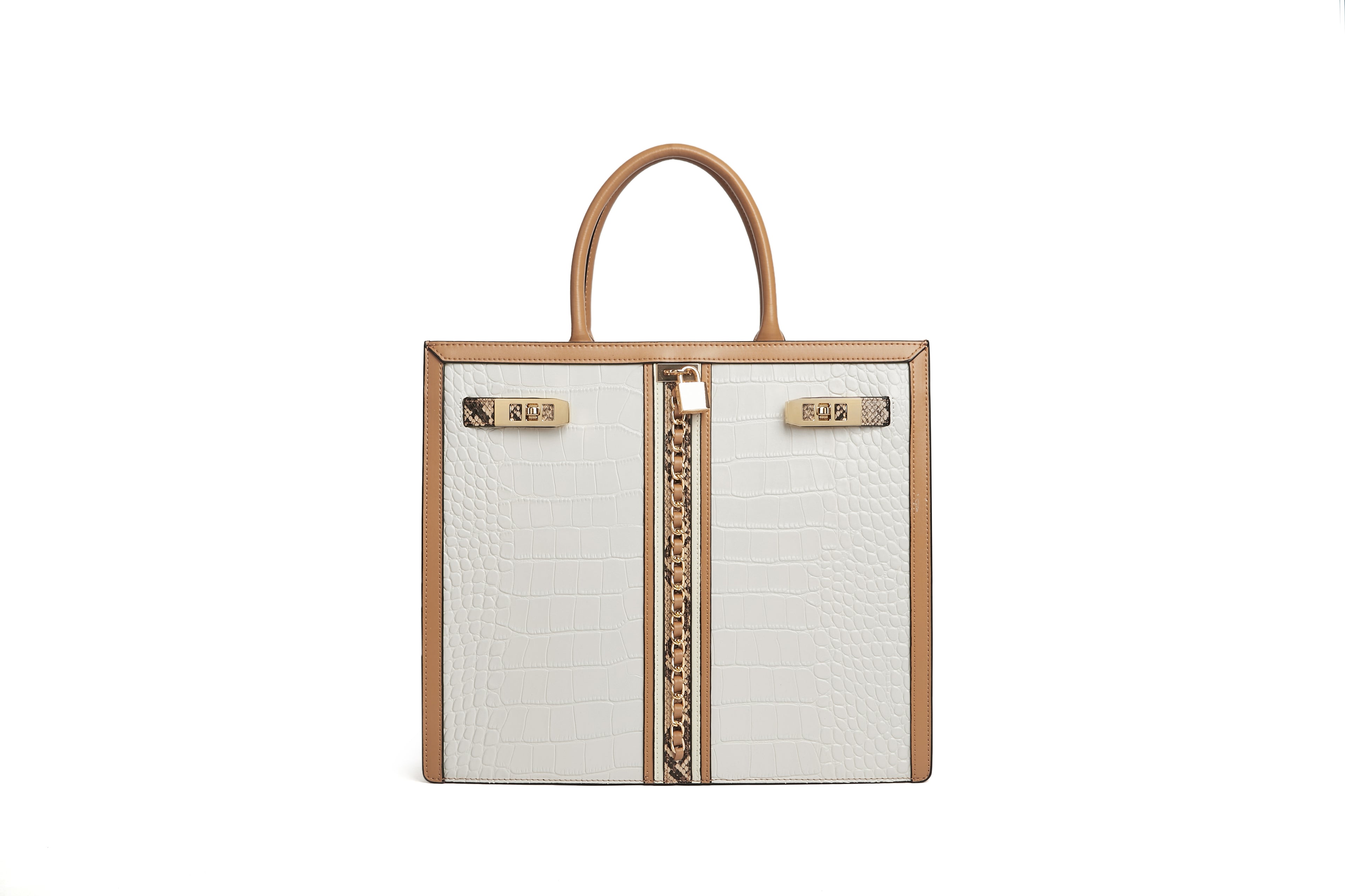 Large cream box bag