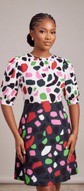 Double print dress