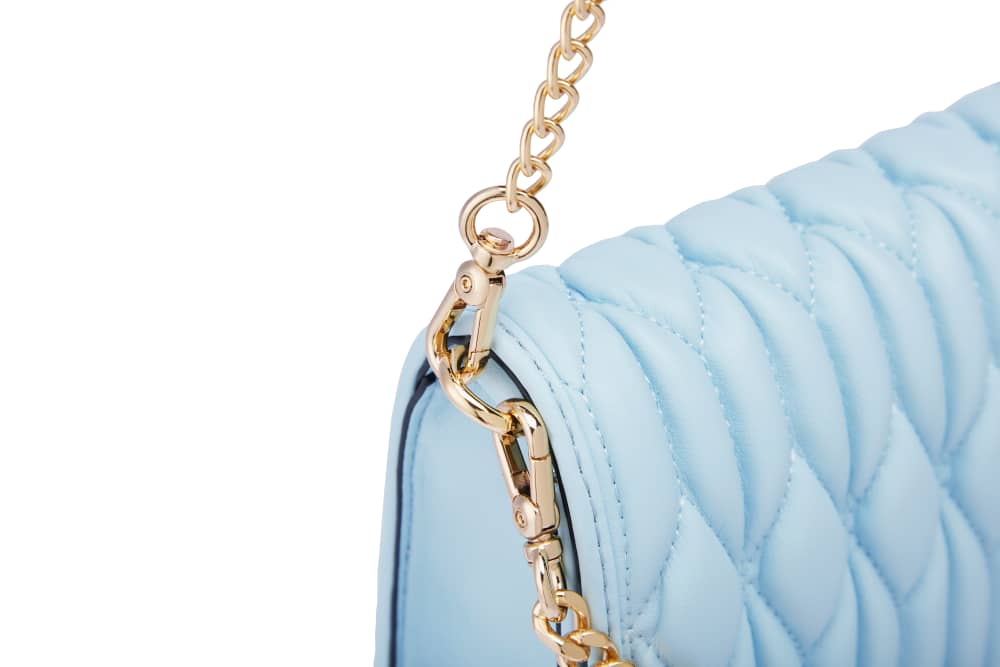 Sky blue ruched bag