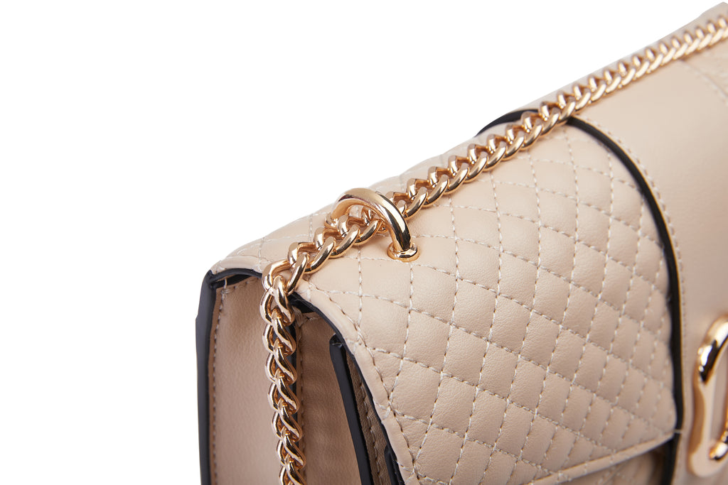 Nude buckle bag