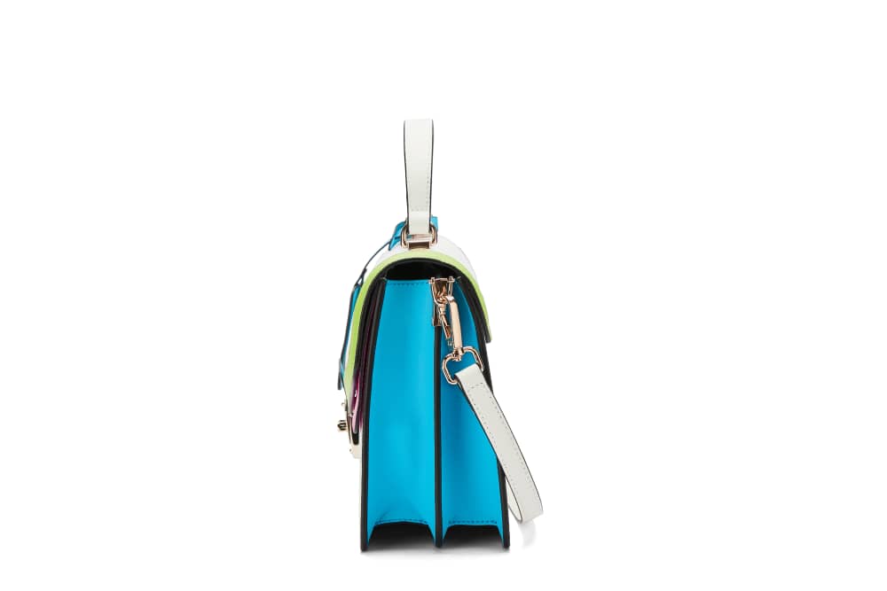 Multi colored crossbody bag