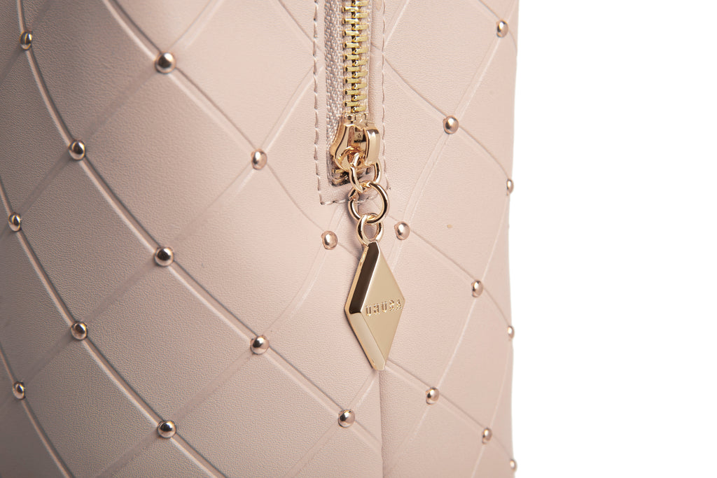 Nude studded large bag