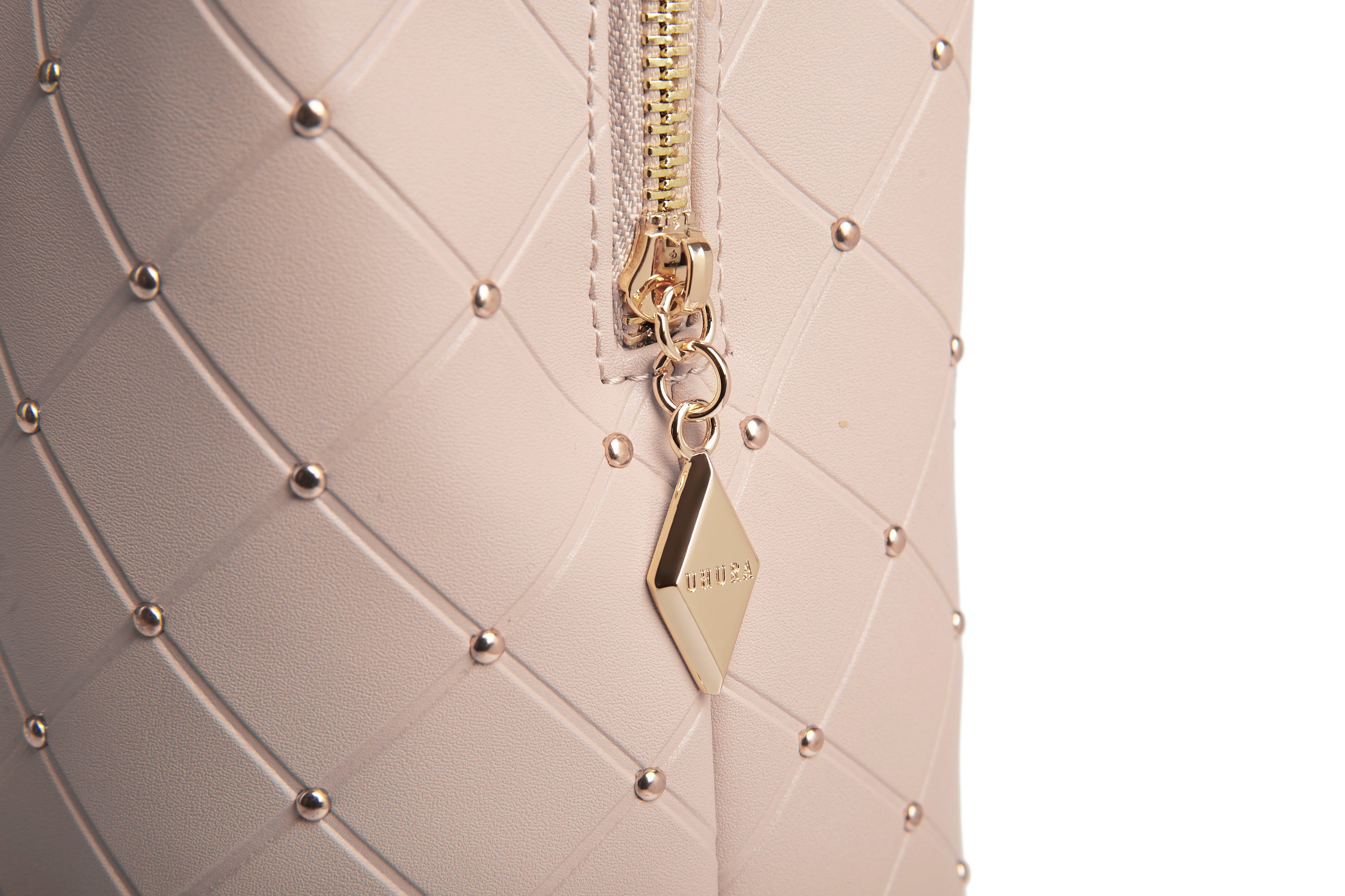 Nude studded large bag
