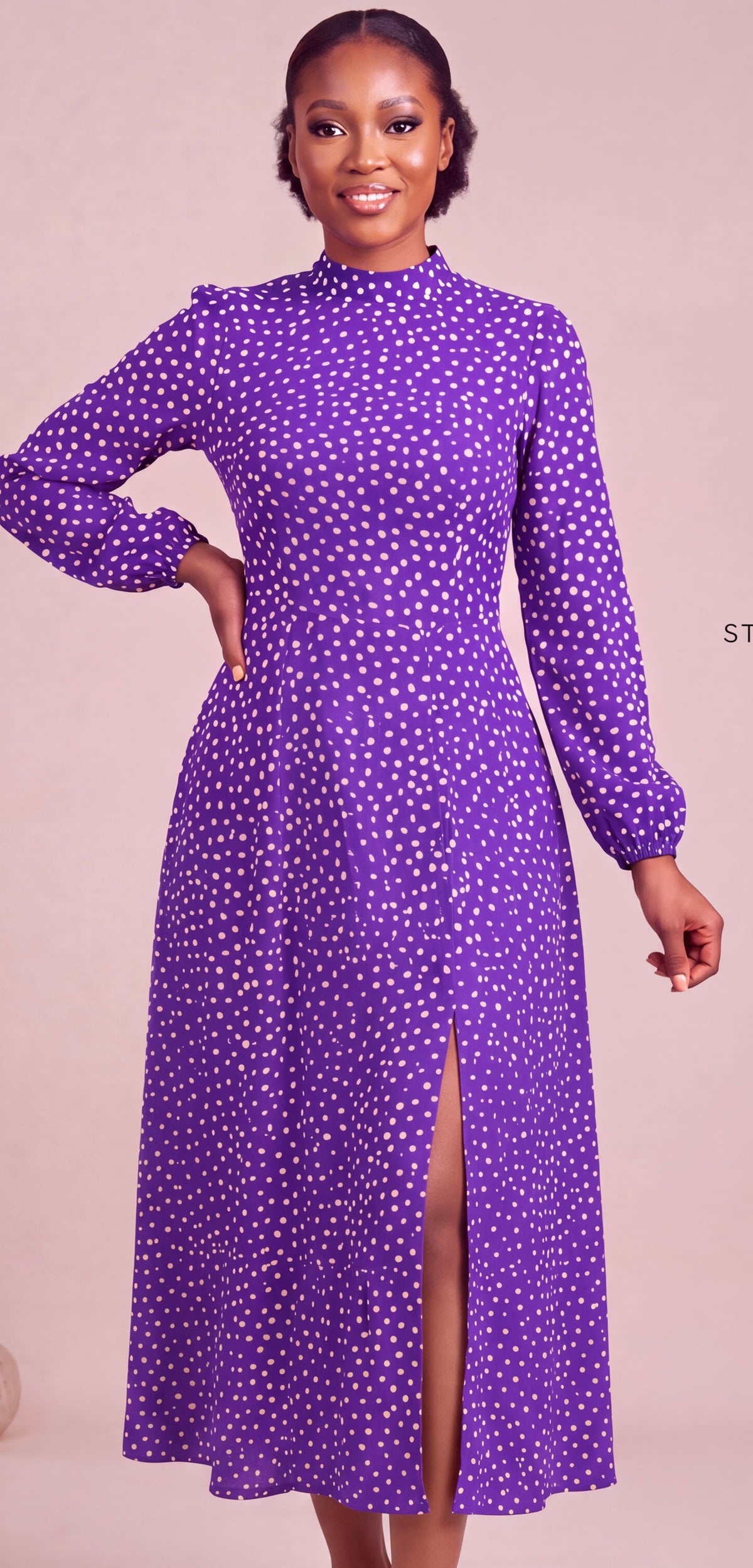 Midi purple dress