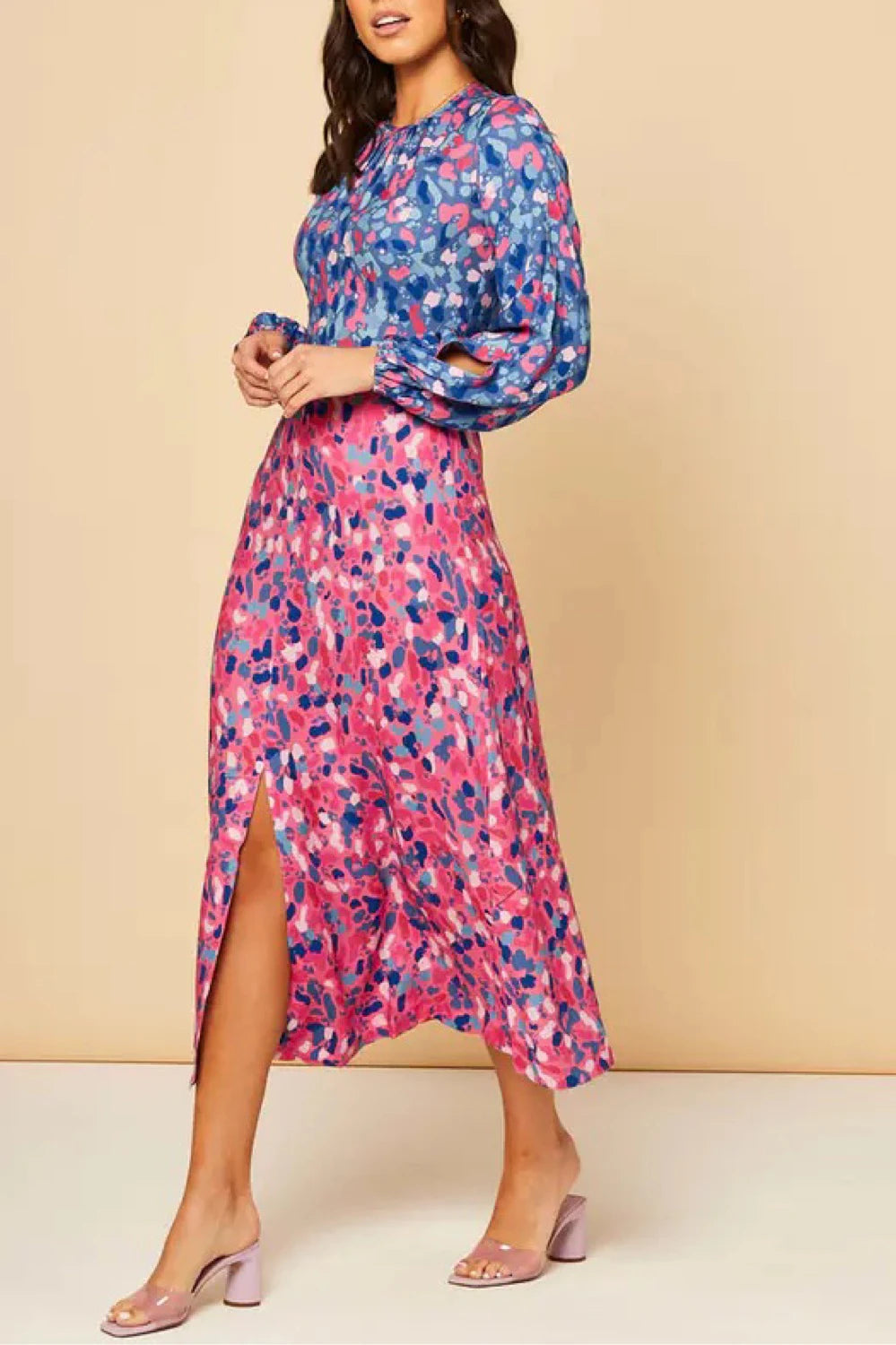 Print midi dress