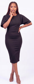 Black midi dress