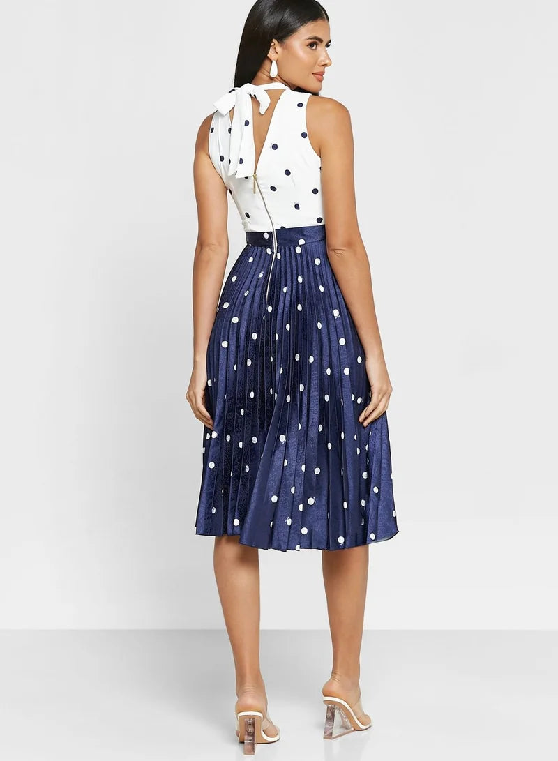 Polka dot 2 in 1 dress