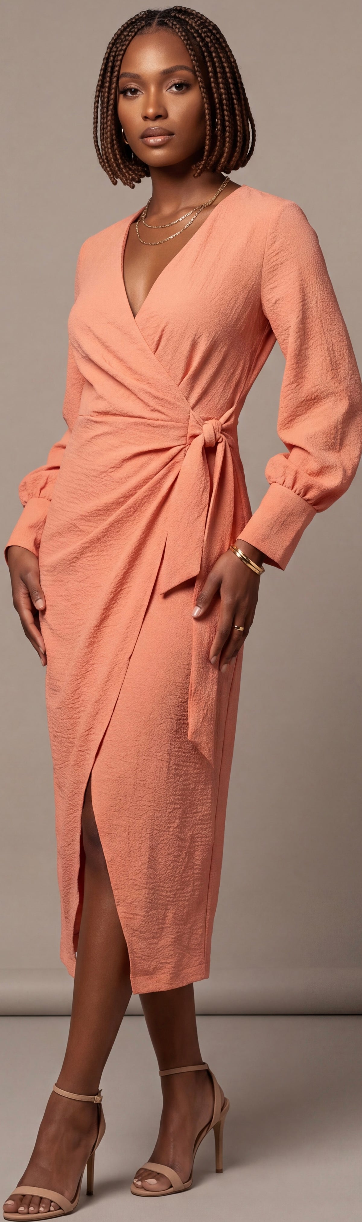 Midi wrap dress