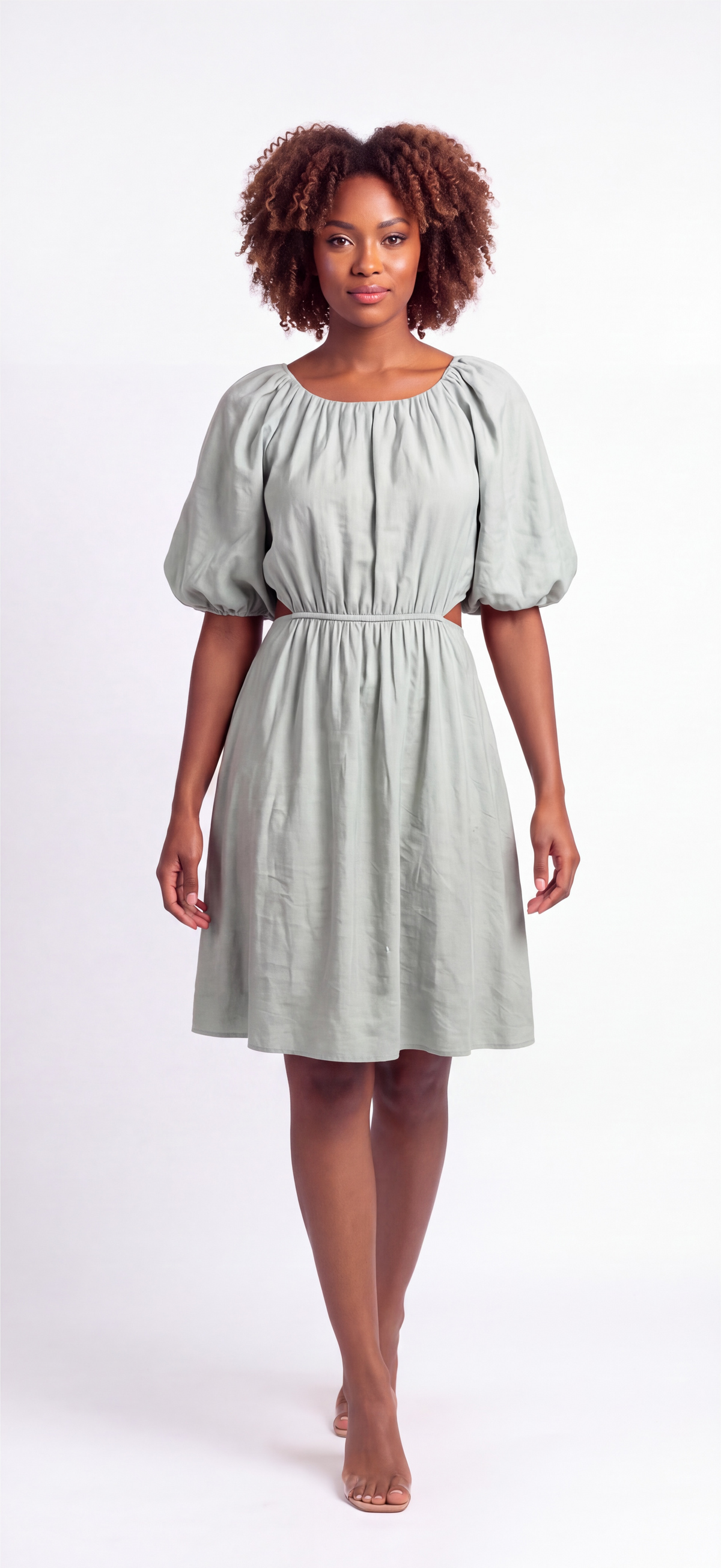 Mint cut out dress