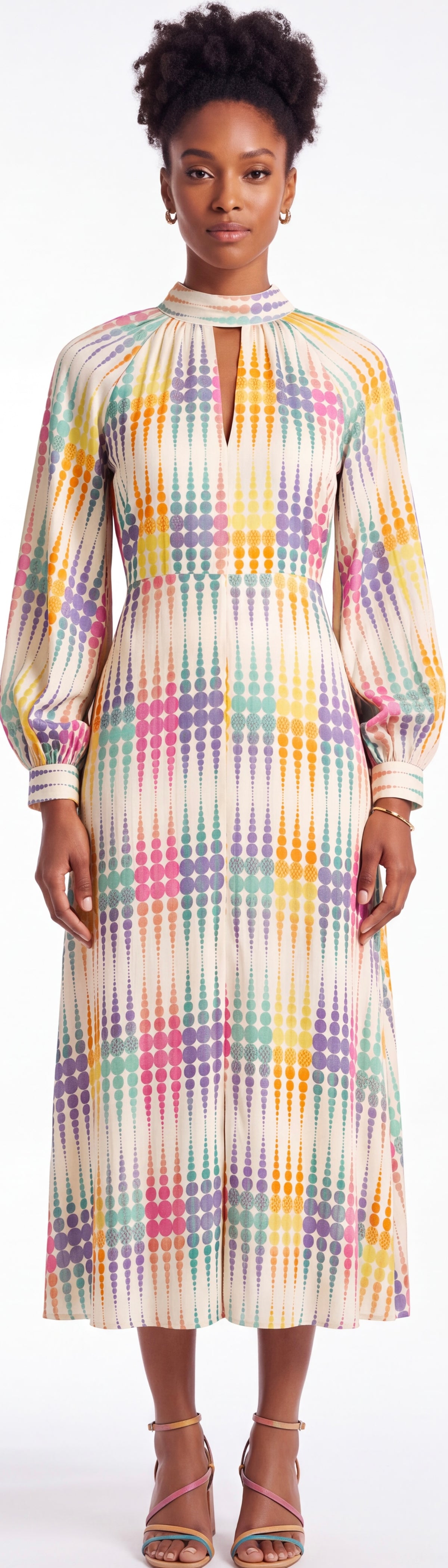 Print midi dress