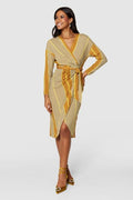 Tobacco wrap dress