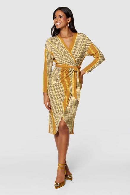 Tobacco wrap dress