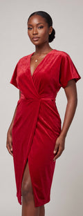 Red wrap dresd