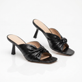Black croc heels