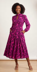 Maroon tea dress