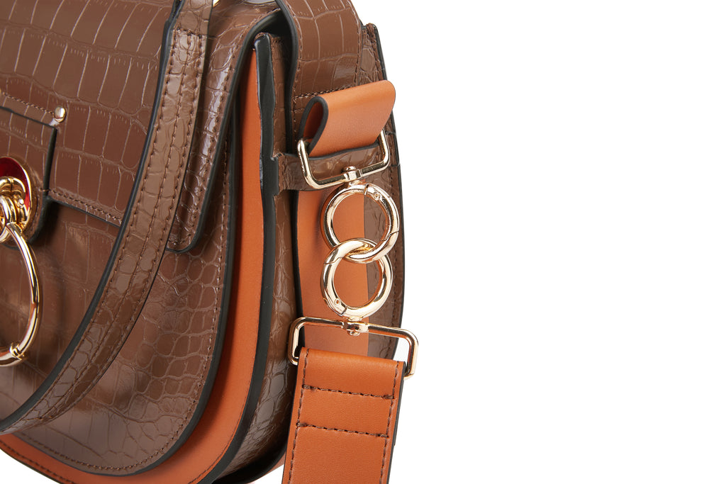 Croc coffee saddle bag
