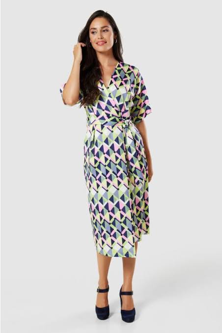 Aztec wrap dress