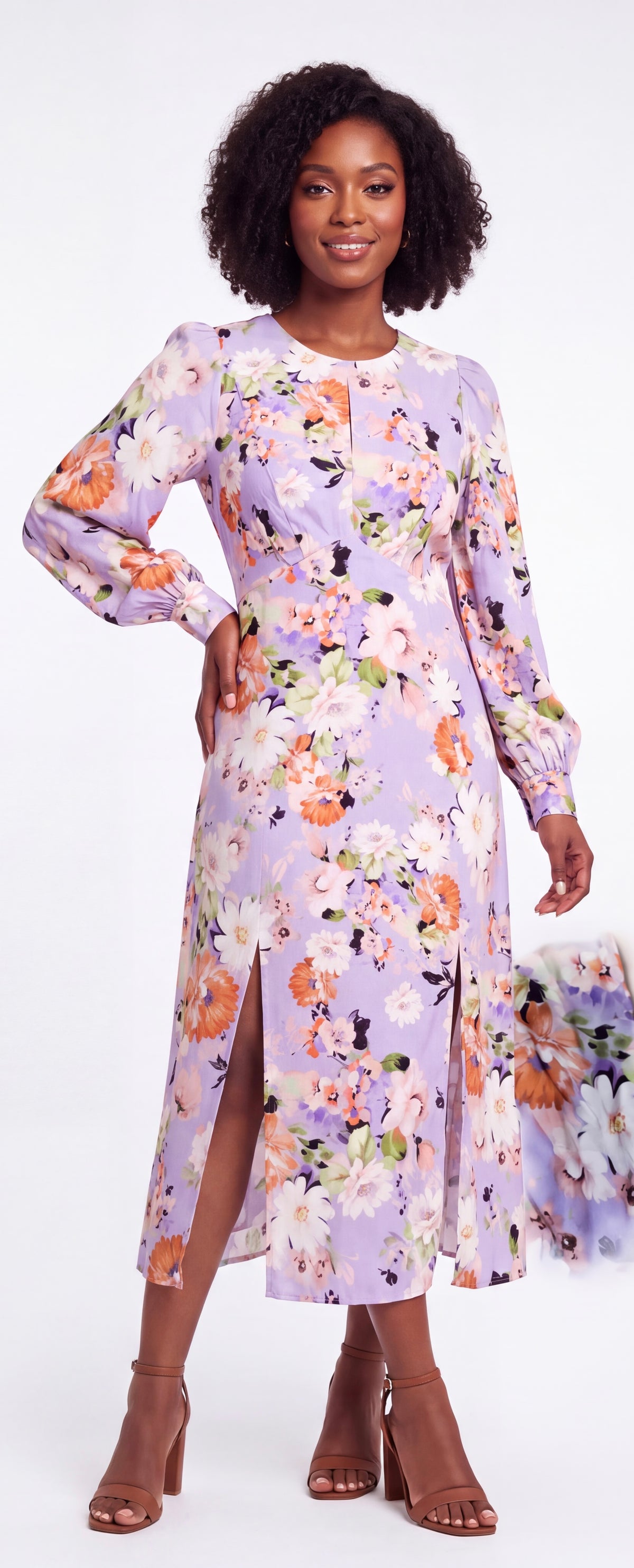 Midi print dress