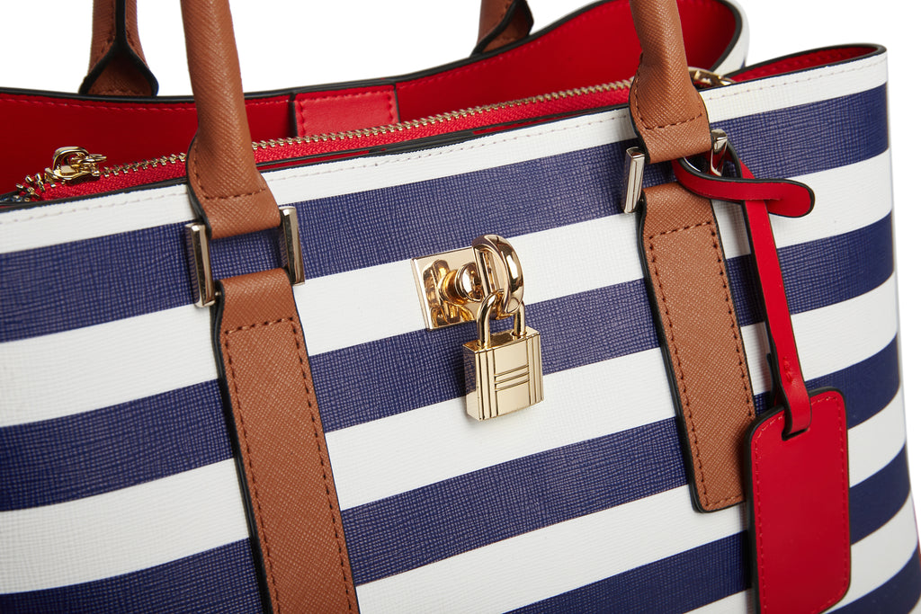 Blue mono chrome medium bag