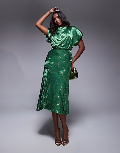 Green shimmer dress