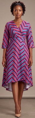 Print wrap dress