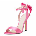 Baby pink heeled shoes