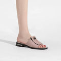Baby pink flat shoes