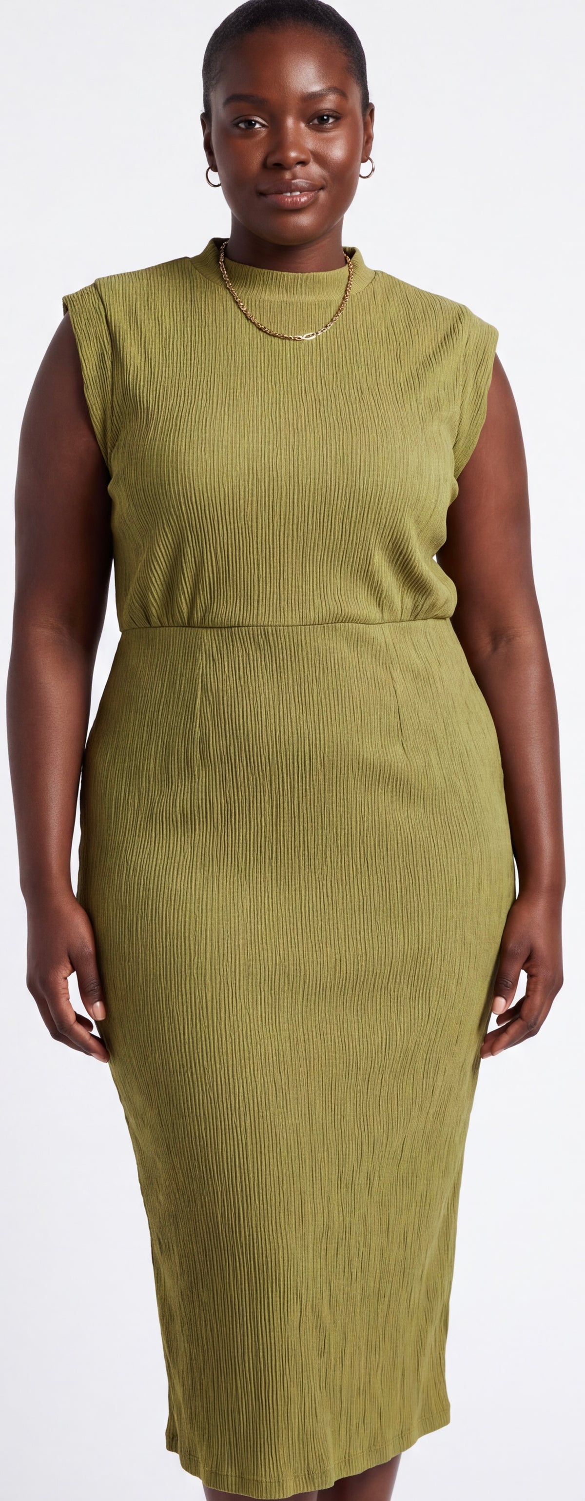 Olive midi dress