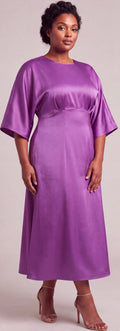 Purple midi dress