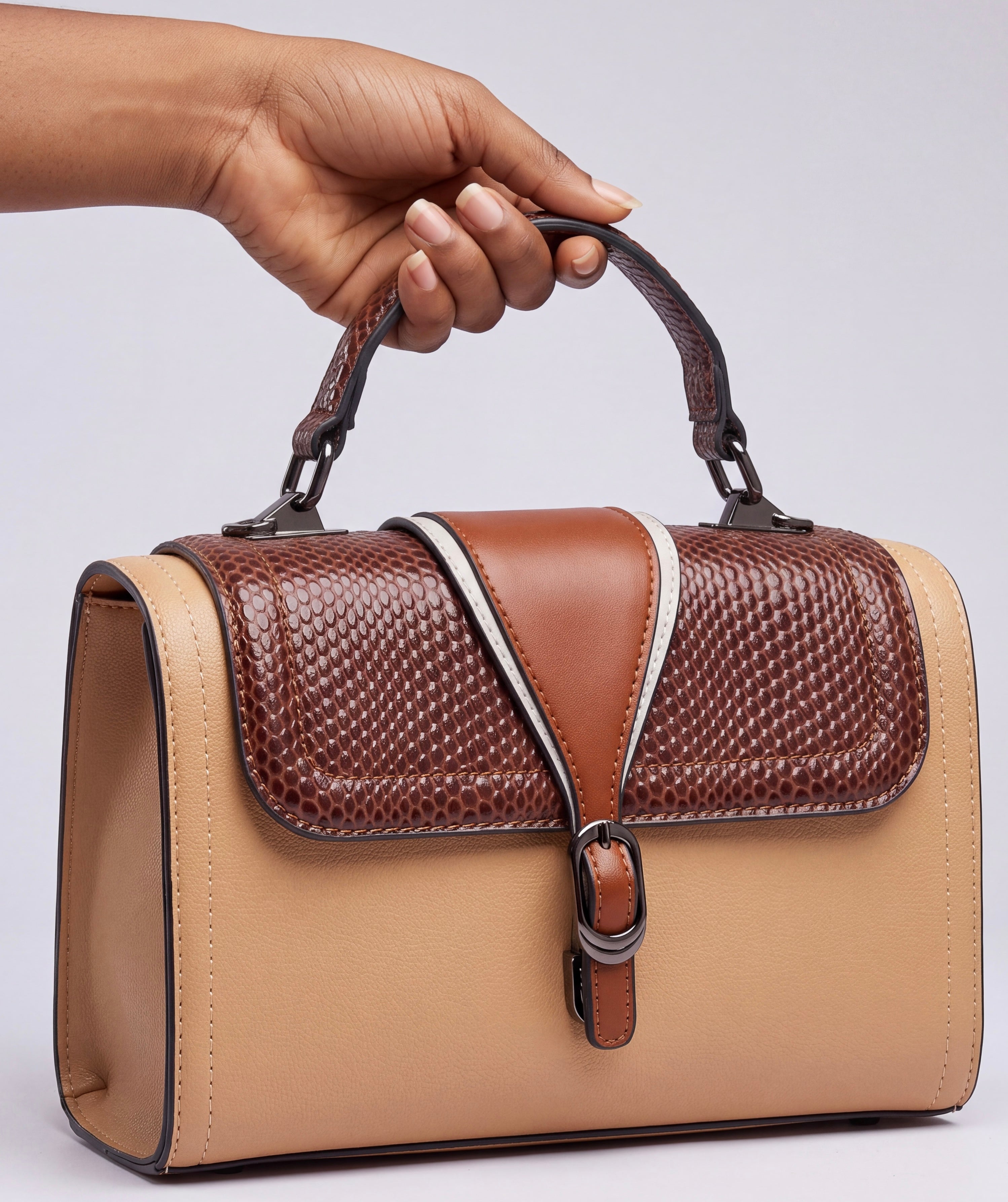 Tan office bag
