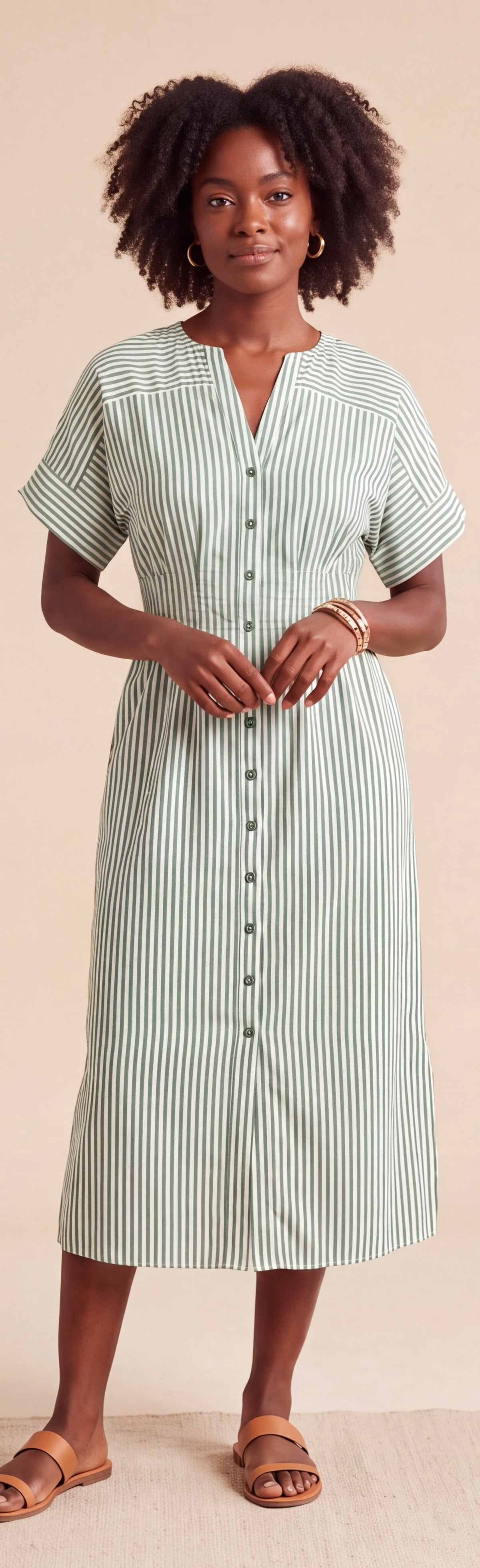 Midi stripped dress