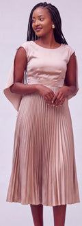 Cream tea length dress
