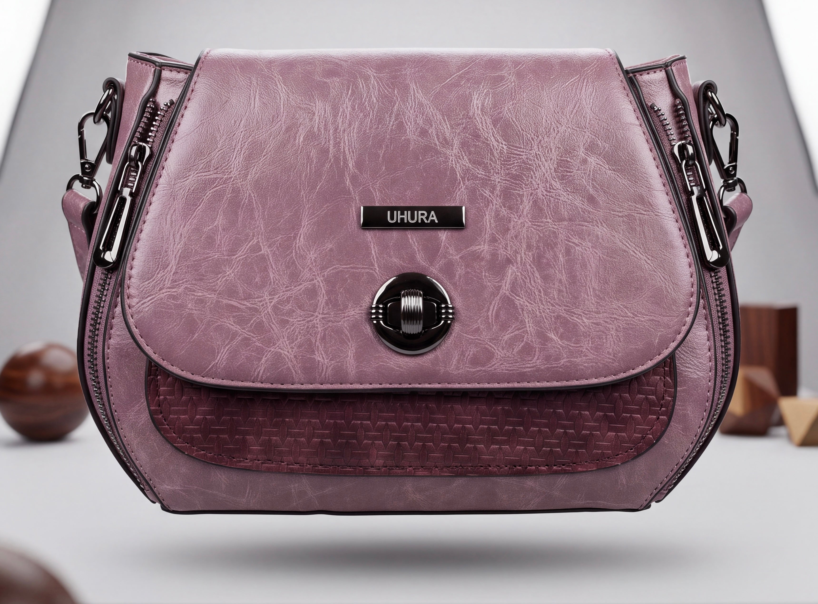 Pink burgundy bag