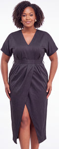 Black velvet dress
